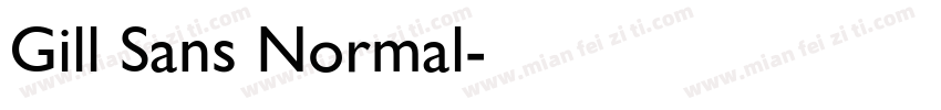 Gill Sans Normal字体转换
